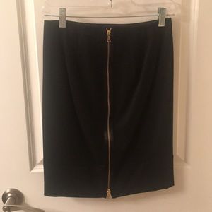 Women’s Express pencil skirt w/ gold zipper design